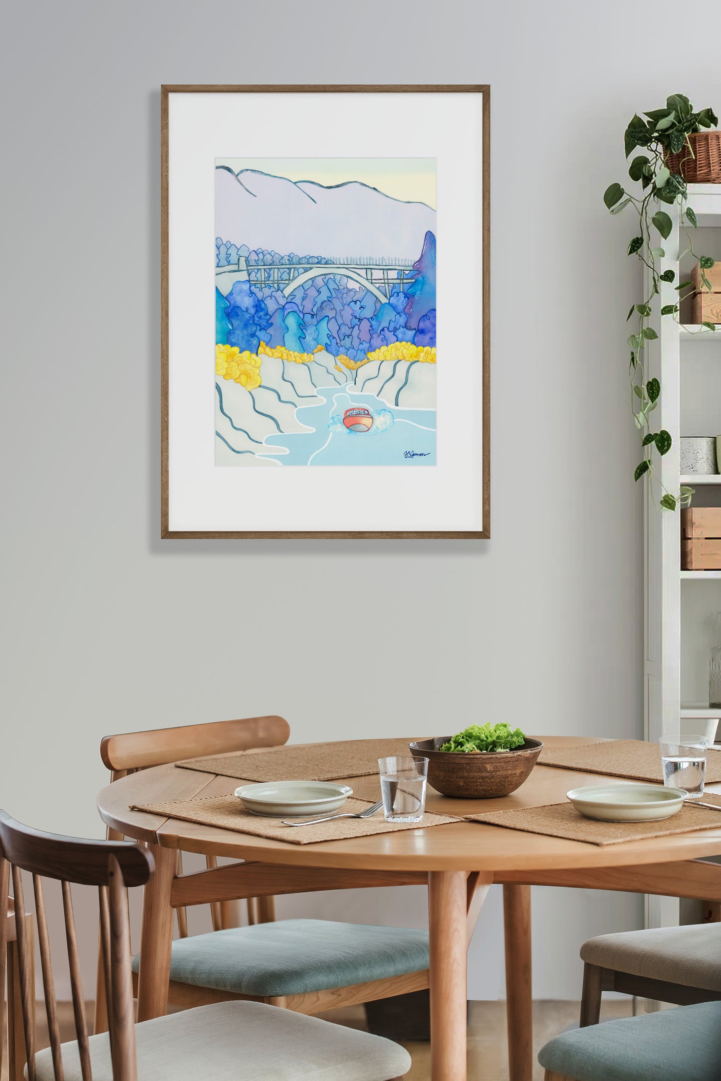 ---- Shotover River and Edith Cavell Bridge Print ----