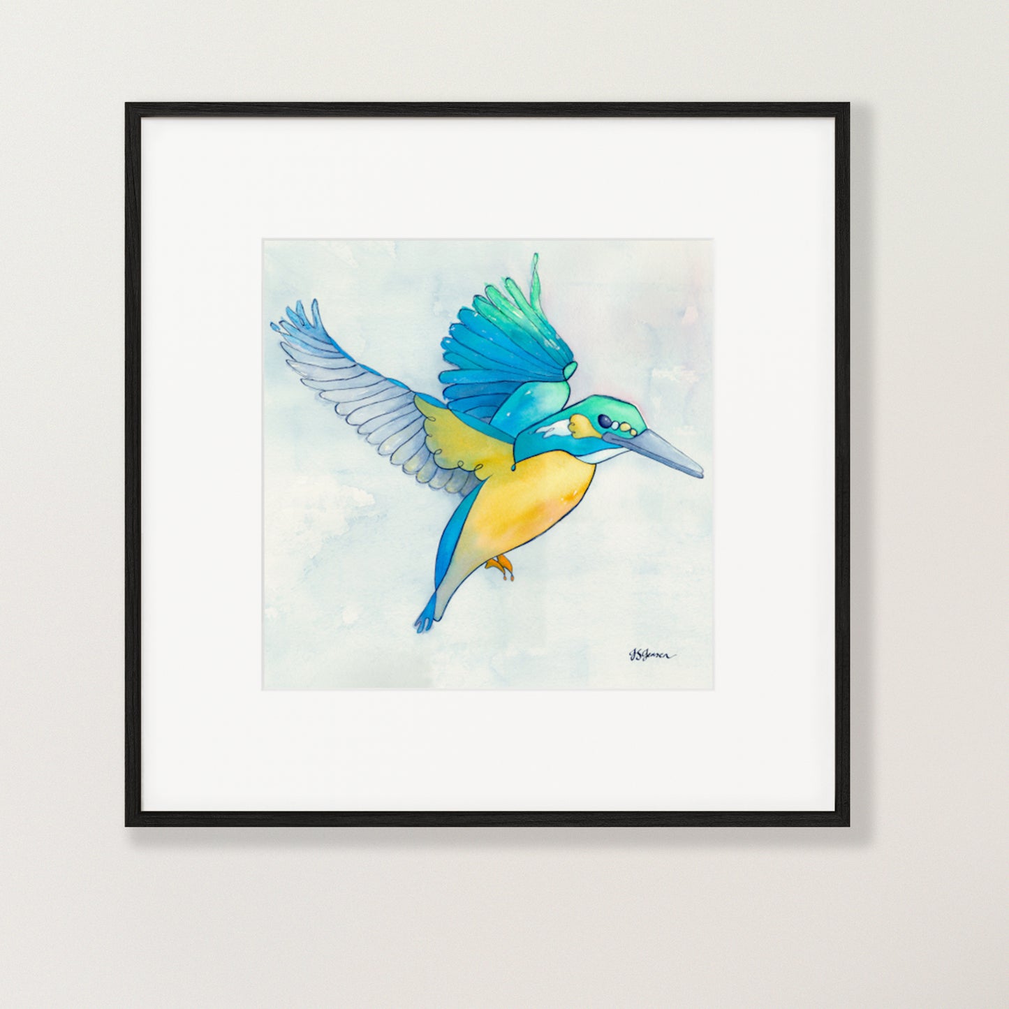 --- Kingfisher In Flight Print ---