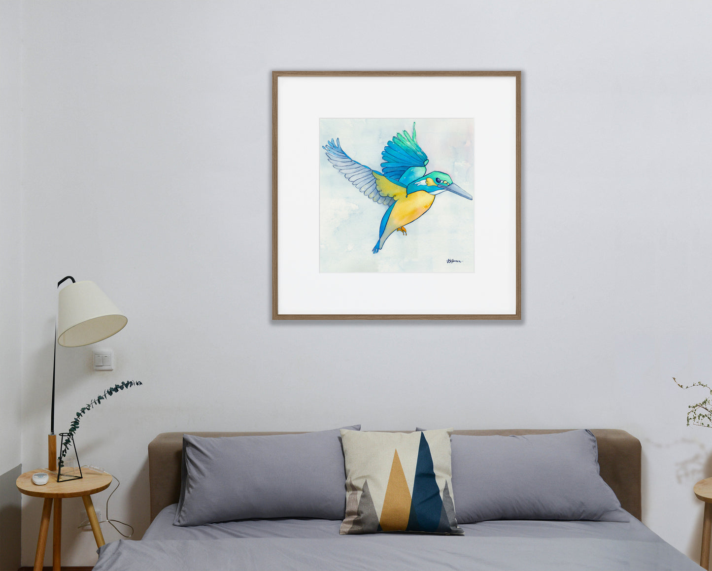 --- Kingfisher In Flight Print ---