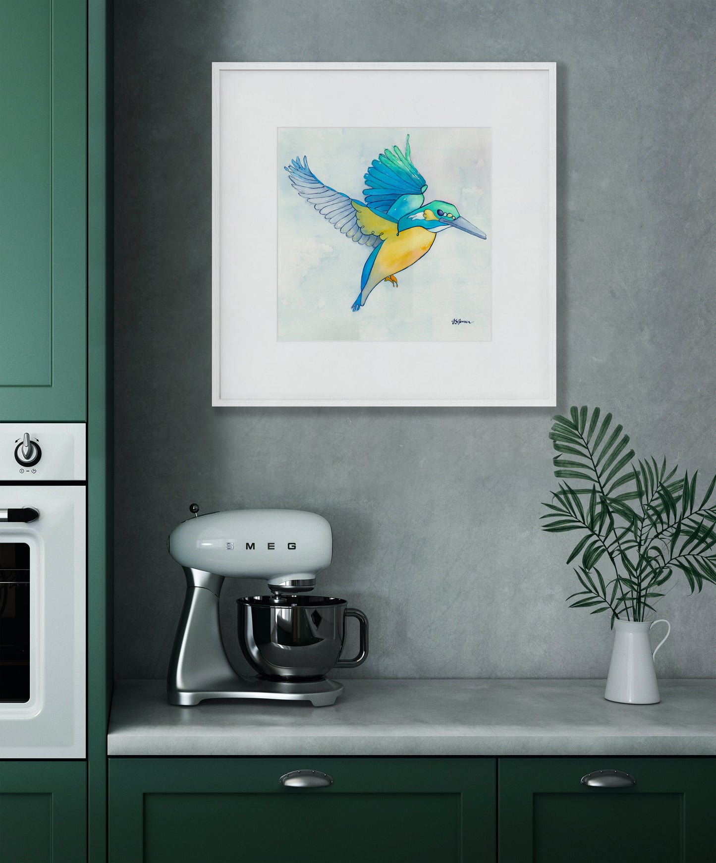 --- Kingfisher In Flight Print ---