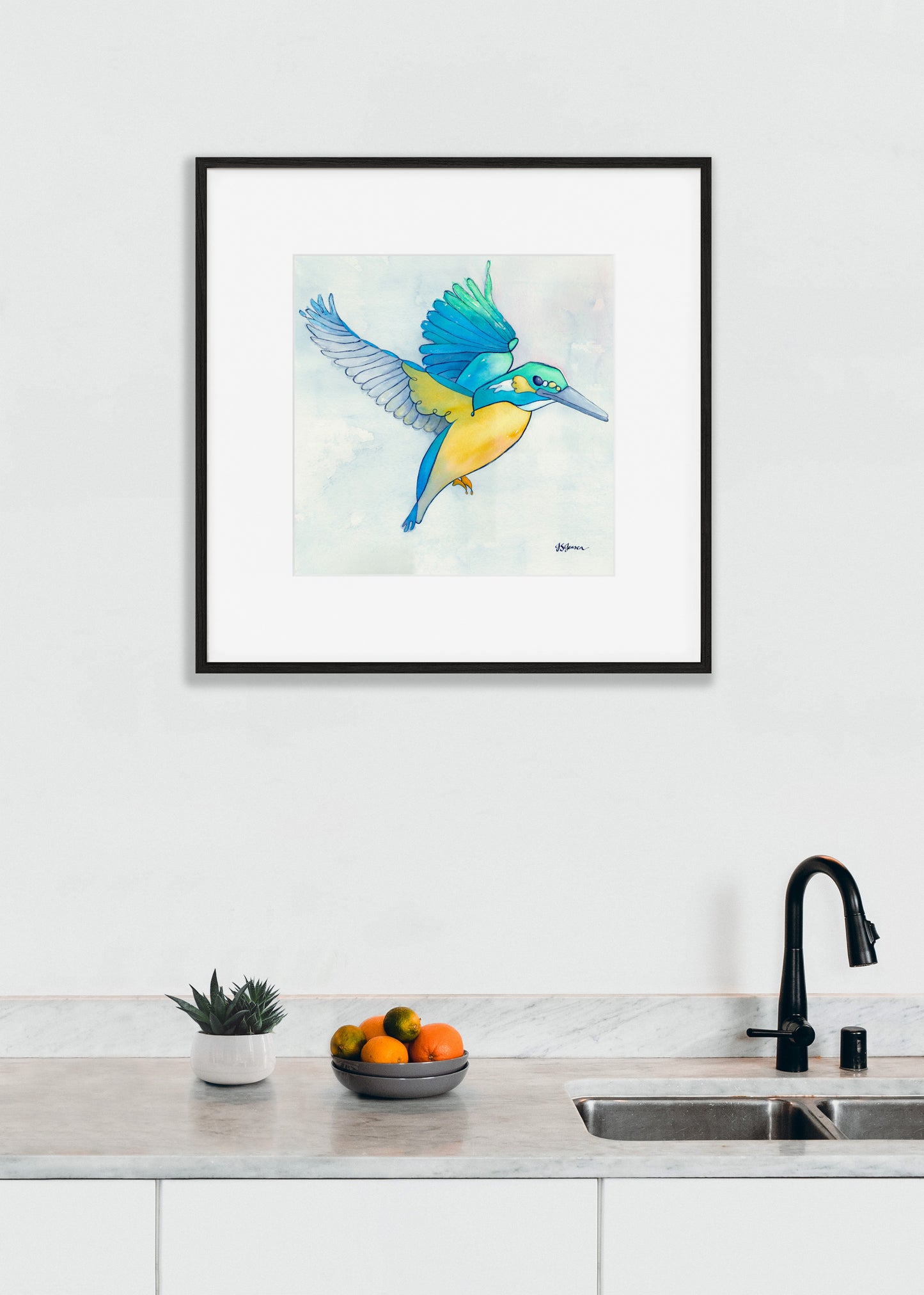 --- Kingfisher In Flight Print ---