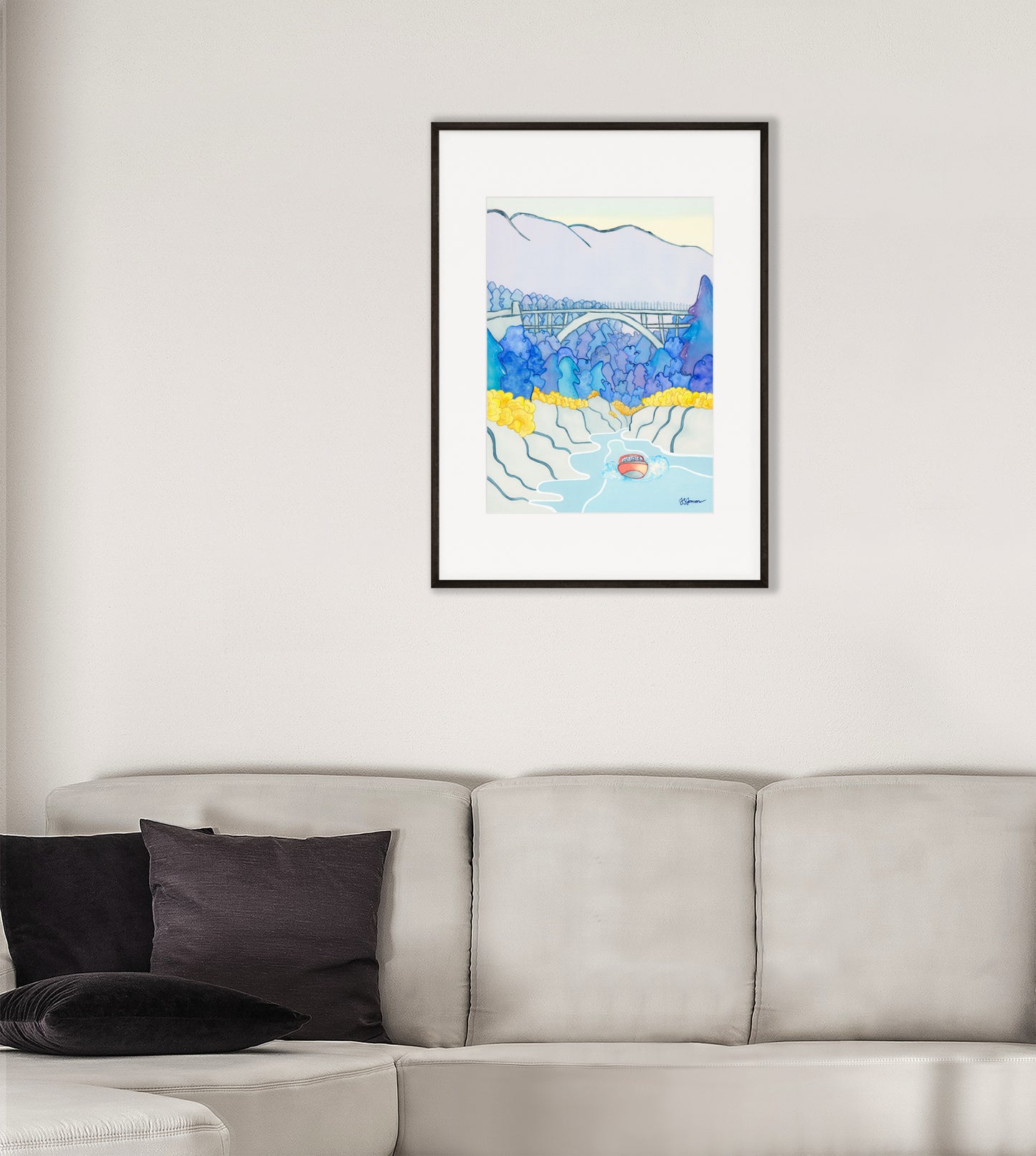 ---- Shotover River and Edith Cavell Bridge Print ----