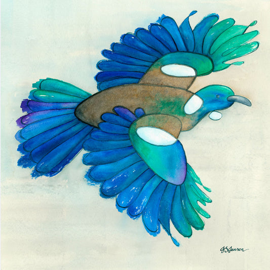 --- Tūī In Flight Print ---